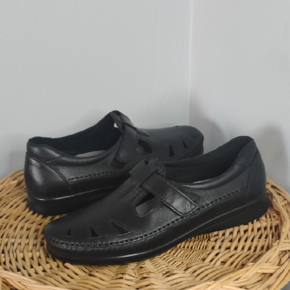 SAS Tripad Comfort Leathe Black Roamer Slip on Loafers Walking Shoes Size 9.5N - Picture 5 of 10